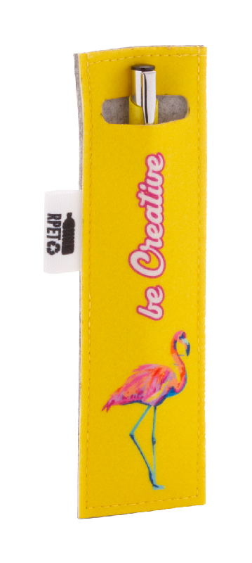 Étui à stylo personnalisé en feutre RPET - Impression sublimation - Couleur gris_0