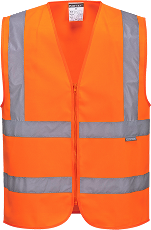 Gilet hi-vis avec zip orange c375, 3xl_0