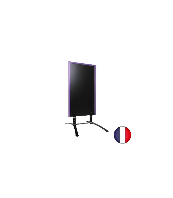 Panneau trottoir - Piétement métal noir, cadre bois, dimensions 120 x 65 cm - Référence : LSTF48VI_0