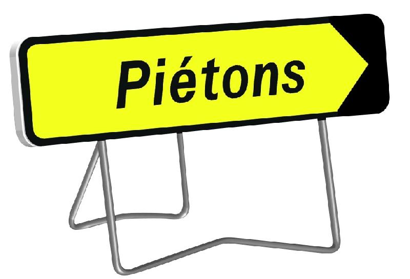 Panneaux Taliasign KD à flêche amovible et pied fixe/articulé 1000x300 mm classe 1 Indications Temporaires - PNTLGLV1KD-TL01/3P_0