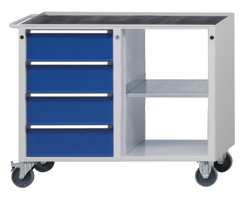 Servante mobile monobloc L1090xP620xH930mm - 4 tiroirs + tablette - Fabrication allemande - Réf. KV310-460.200_0