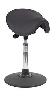 Tabouret de bureau - Dalton Easy Seat Sway - Siège selle réglable en imitation cuir noir - Marque Rolléco_0