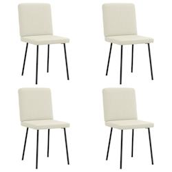 VidaXL Chaises à Manger Lot De 4 Crème Velours - beige 8721158567406_0