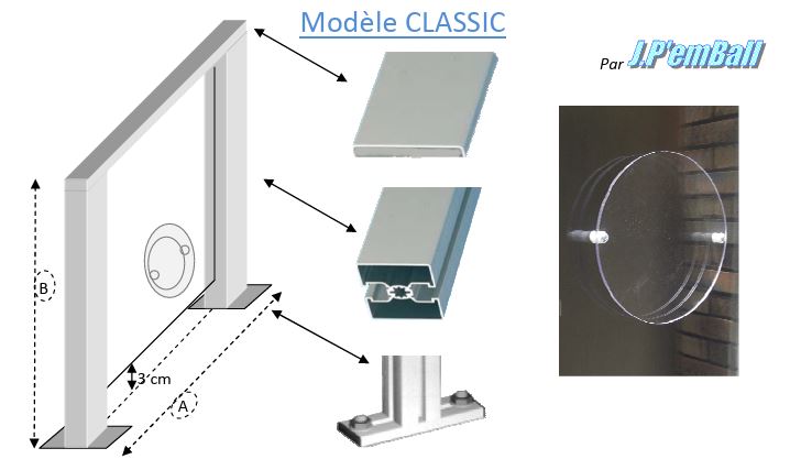 Vitre en polycarbonate plein épaisseur 6mm - Modèle classic_0