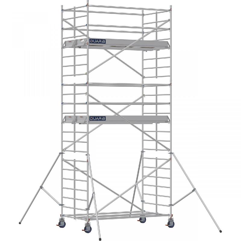 Échafaudage roulant aluminium DOCKER 150 version lisses - Hauteur de travail : 6,90 m - DUARIB - 7225050_0