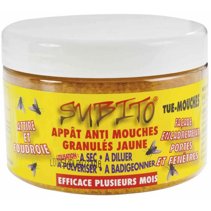 APPÂT MOUCHE GRANULE JAUNE 250G SUBITO - P. OUTILLAGE