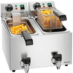 Bartscher Friteuse double inox 2 x 4 Litres à poser, 4000 W, 220 V - MONO - 3667335016174_0