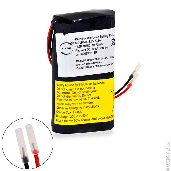 BATTERIE LI-ION NX 1S2P ICR18650-26J + PCM (18.72WH) 3.6V 5.2AH_0