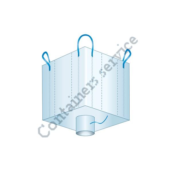 Big Bag neuf 87x87x110 cm - 1500 kg - Ouverture totale et goulotte de vidange_0