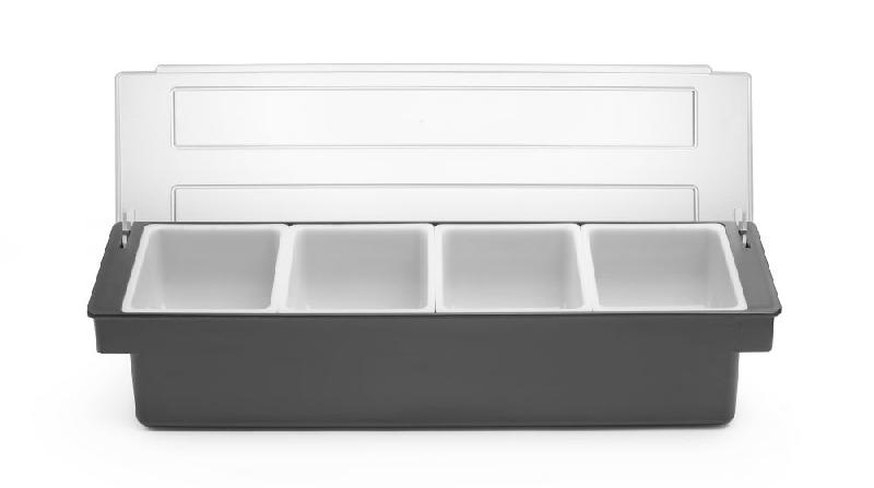 Boîte à ingrédients 4 bacs - Plastique - Dimensions 480x150x100 mm - Réf. 552025_0