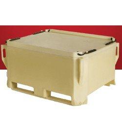Caisse isotherme 160 litres - 4 poignées - Polyéthylène contact alimentaire - Dimensions 91x71x44 cm_0