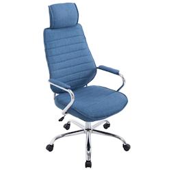 CLP Fauteuil de bureau Rako tissu Bleu - bleu textile 191625210_0