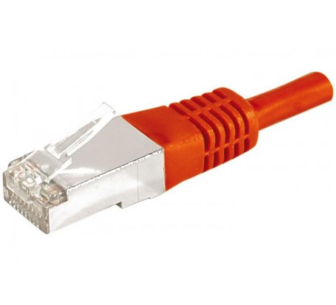 Dexlan cordon RJ45 catégorie 6A F/UTP rouge - 10 m - blindé cuivre - 10 Gbps - norme ANSI/TIA 568_0