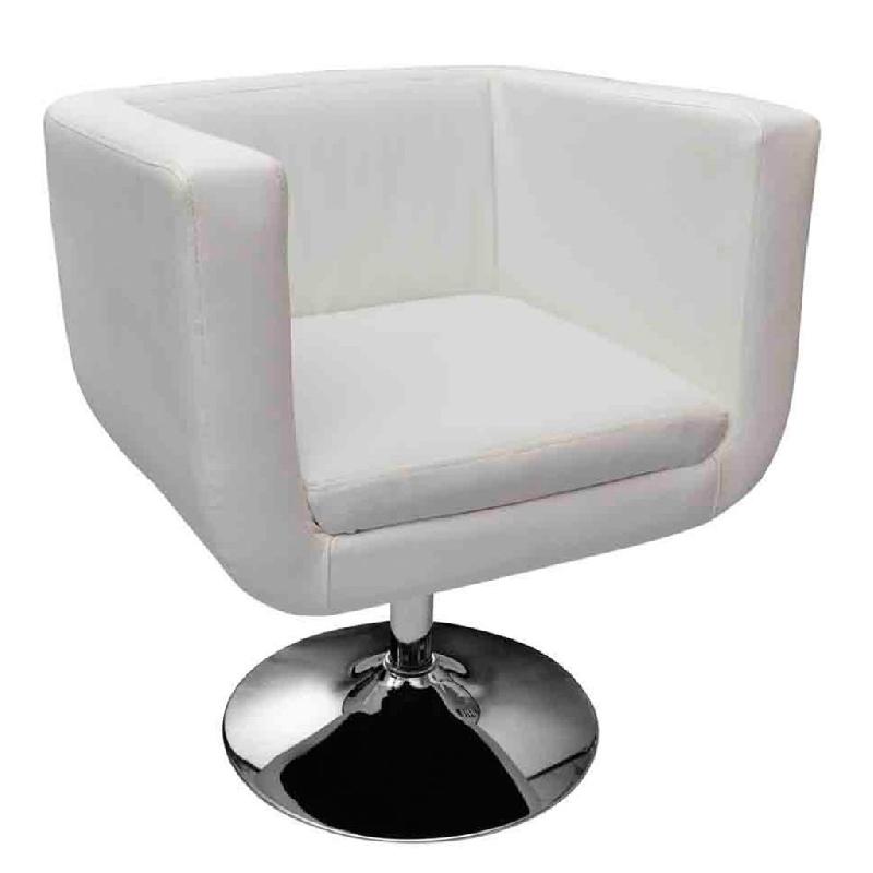 FAUTEUIL SIÈGE TABOURET LOUNGE CLUB DESIGN MODERNE RÉGLABLE BLANC 1102020/3_0