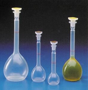 Fioles jaugées en TPX (polyméthylpentène) - résistantes jusqu'à 135 °C - moulées en une pièce avec trait de jauge indélébile_0