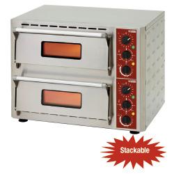 Four électrique pizzas 2 chambres (3+3 kw) 430x430xh100 mm pizza-quick/43-2c_0