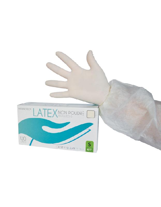 Gants en latex non poudrés - rugueux - ambidextres - qualité médicale_0