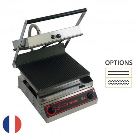 Grill Panini Grand Modèle avec Minuterie - Plaques en Fonte Rainurées ou Lisses - Alimentation 230V ou 400V - Sofraca_0