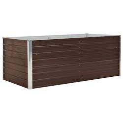 Helloshop26 - Jardinière 160 x 80 x 45 cm acier galvanisé marron 02_0000794 - 3000071271535_0