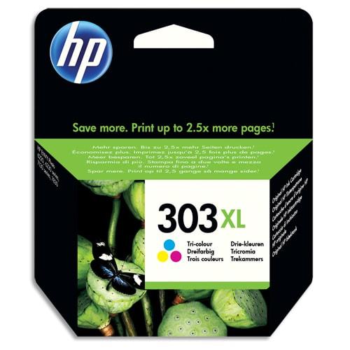 HP 303XL - Cartouche d'encre trois couleurs grande capacité authentique (T6N03AE) - Pour imprimantes HP Envy Photo et HP Tango_0