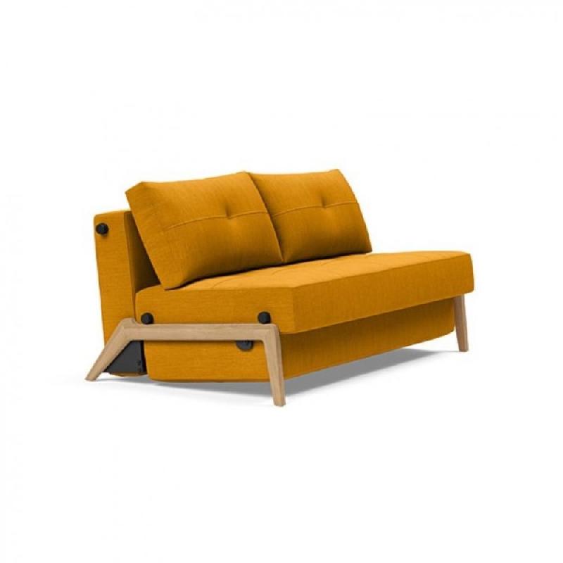 INNOVATION LIVING  CANAPÉ DESIGN CUBED WOOD 02 CONVERTIBLE LIT 200*160 CM TISSU ELEGANCE BURNED CURRY_0