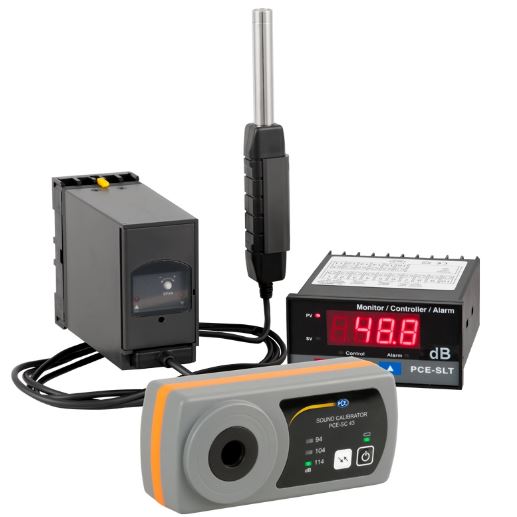 Kit Analyseur de bruit avec calibrateur acoustique PCE-SLT-KIT-N - PCE Instruments - Mesures de 30 à 130 dB(A), précision ±1,5 dB_0