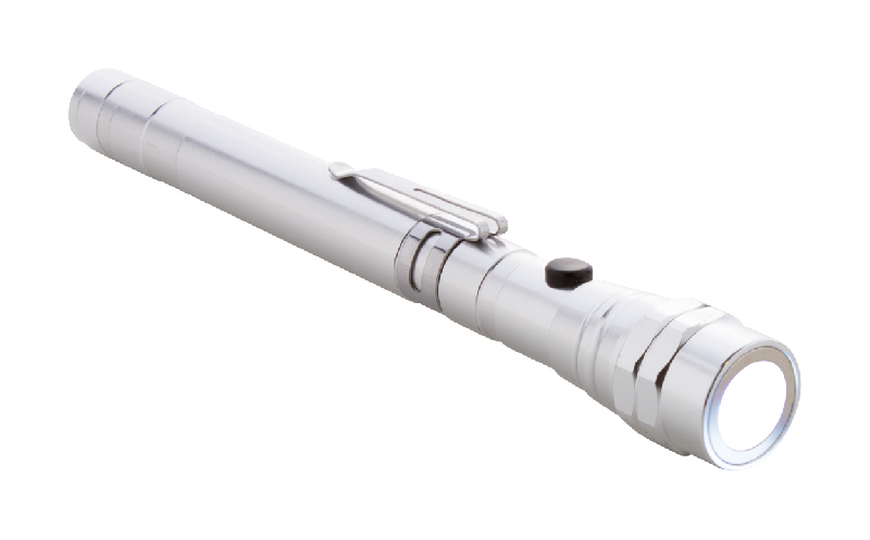Lampe de poche extensible en aluminium - 3 LED, tête flexible et aimant, longueur max. 57 cm_0
