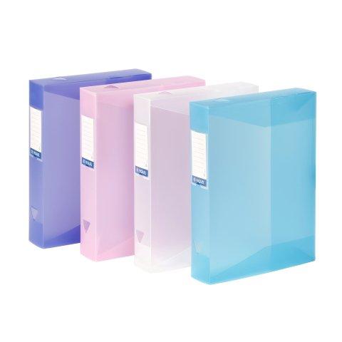 LOT DE 8 - BOÎTE DE CLASSEMENT CLASS DOC - A4 - DOS 6 CM - POLYPROPYLÈNE PROPYSOFT VIQUEL - COLORIS ASSORTIS