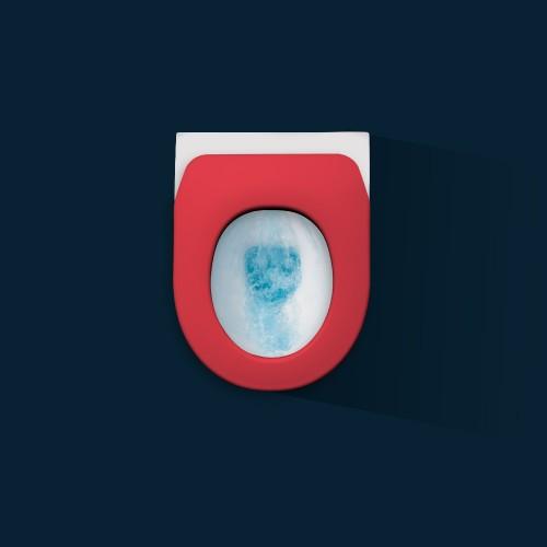 Abattant wc clipsable - 100 % hygiénique - framboise PAPADO