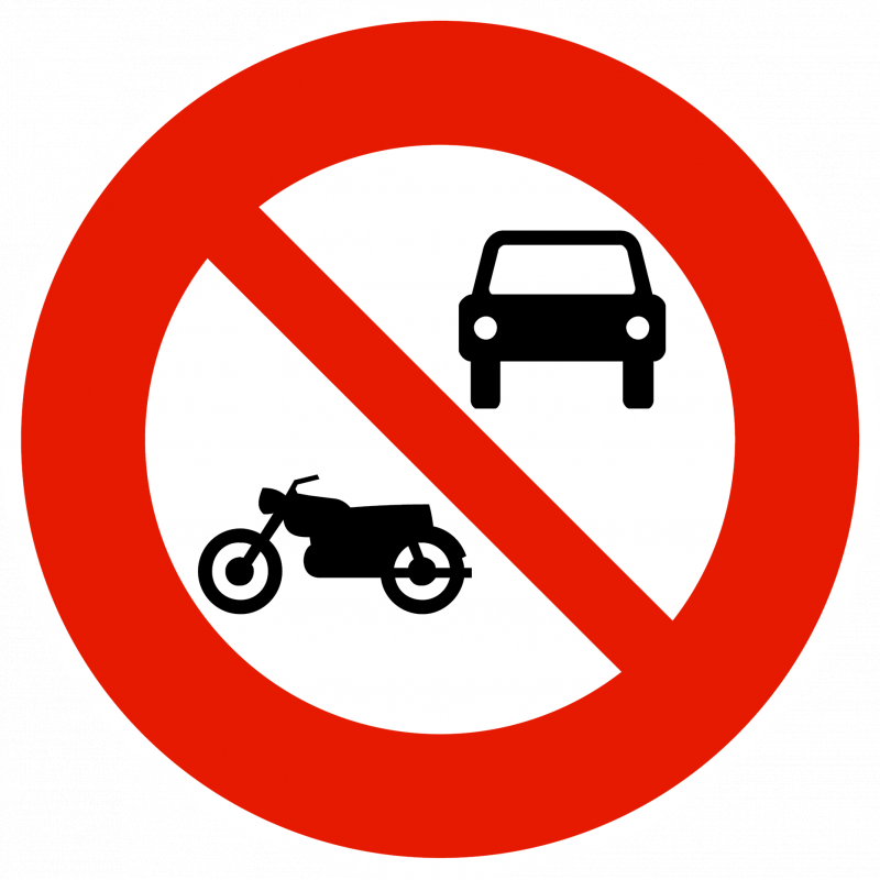 Panneau B7A - Accès interdit aux véhicules à moteur sauf cyclomoteurs - Gamme Innov WP Signalisation_0