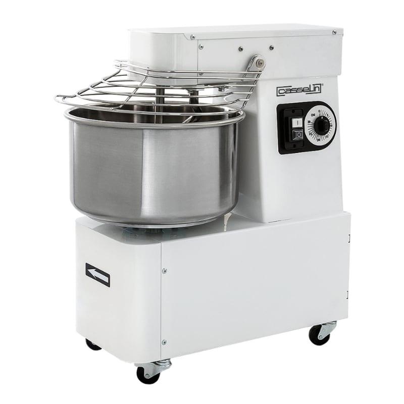 Pétrin à spirale à tête fixe - Casselin - Cuve 22L - Capacité 17 kg - 56 kg de pâte/heure_0