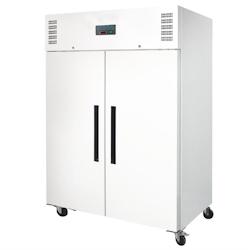 Polar Congélateur 1200 Litres PRO 2 portes battantes, blanc, sur roulettes, 700 W, 220 V - MONO - blanc acier CD616_0