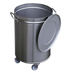 Poubelle inox avec roues et couvercle Gastro M 50L - GAGN145_0
