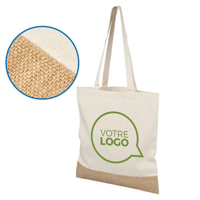 Sac shopping en jute Everglen - Sacs publicitaires en coton_0