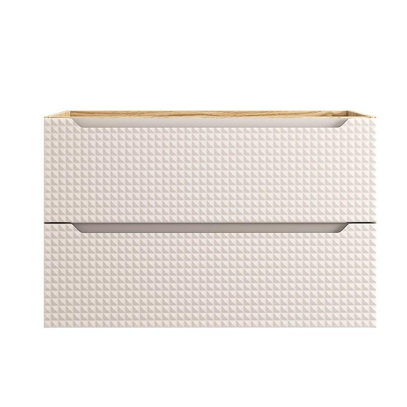STELLAMEUBLES Meuble sous vasque 60 à 90cm LUXOR BEIGE salle de bain 2 tiroirs - 90 - 3667335115228_0