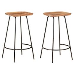 VidaXL Tabourets De Bar Lot De 2 Bois D Acacia Solide - 320651_0