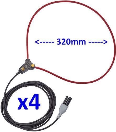 4 pinces de courant ac mini-ampflex - 100ma à 10ka, enserrrage 320mm, longueur 1000mm - CARFLEXMA194-1000x4_0