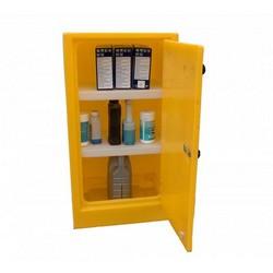 Armoire de sécurité en polyéthylène pour produits corrosifs - 60L - 1 porte avec serrure - 2 étagères amovibles_0
