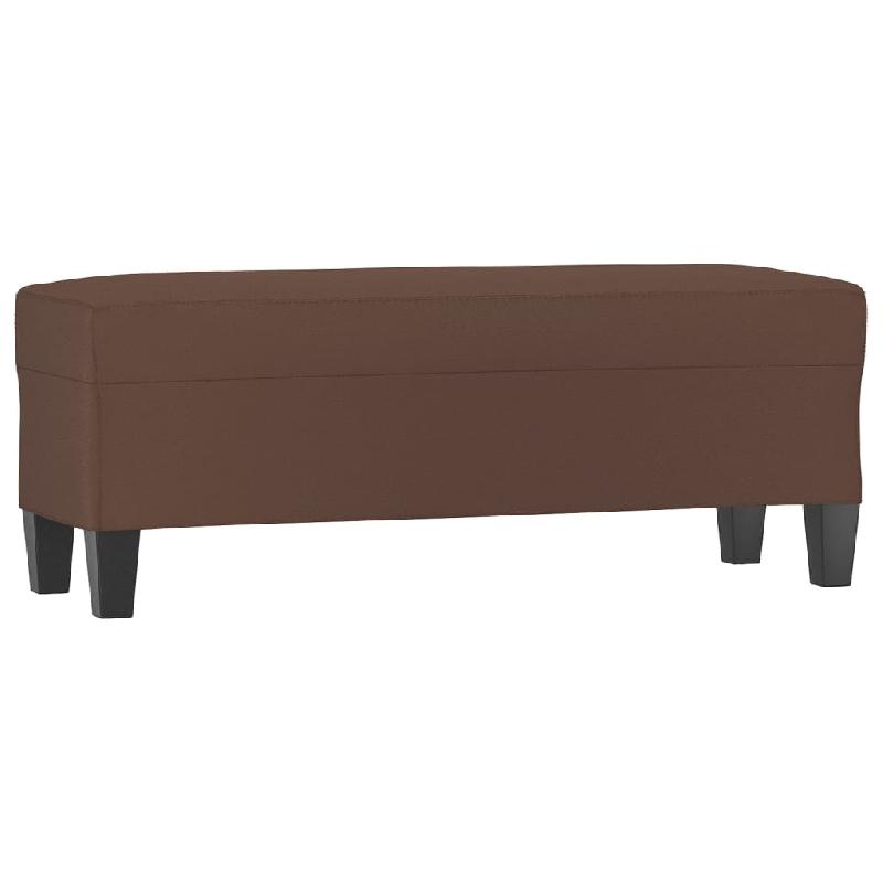 BANC BANQUETTE MEUBLE 100 X 35 X 41 CM SYNTHÉTIQUE MARRON 02_0010621_0