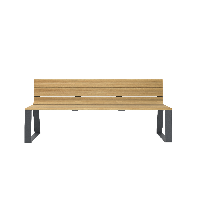 Banc Havane Relié 1800 mm en Robinier et pieds fonte_0