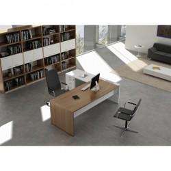 Bureau d'angle T45 avec caisson – Quadrifoglio - blanc et bois_0