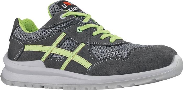 Chaussures de sécurité basses Nico - cuir velours/mesh - gris/vert - taille 42 - S1P SRC EN ISO 20345 - U.POWER_0