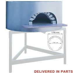 Four à pizzas bois traditionnel Napoli Line - diamètre 1540 mm - FBK-1540 - brûleur gaz inclus_0