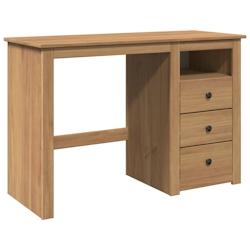 Helloshop26 - Bureau table poste de travail meuble d'ordinateur informatique étude Panama 112 x 45 x 75 cm bois massif de pin brun 02_0023930 - 30002_0
