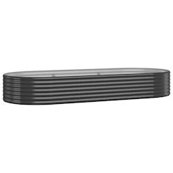 Helloshop26 - Jardinière bac lit surélevé plantes fleurs terrasse jardin de jardin acier enduit de poudre anthracite 02_0039493 - 3000218536473_0