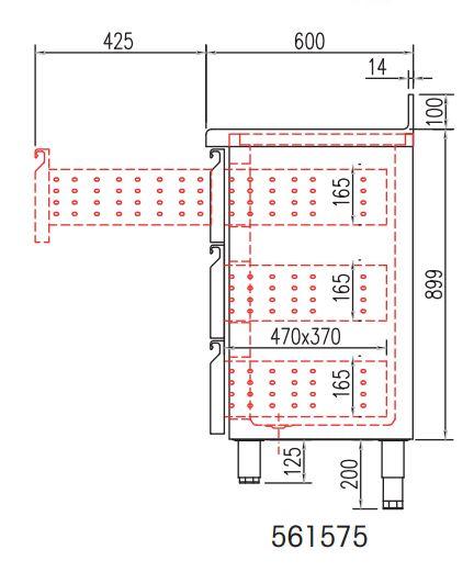 Kit de 3 tiroirs réfrigérés - hauteur 165 mm - pour fmr - 561575_0
