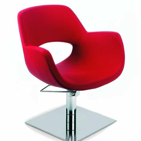 Fauteuil de coiffure - Isoka FB 130 YQ - Mousse injectée, base carrée et pompe hydraulique blocable_0
