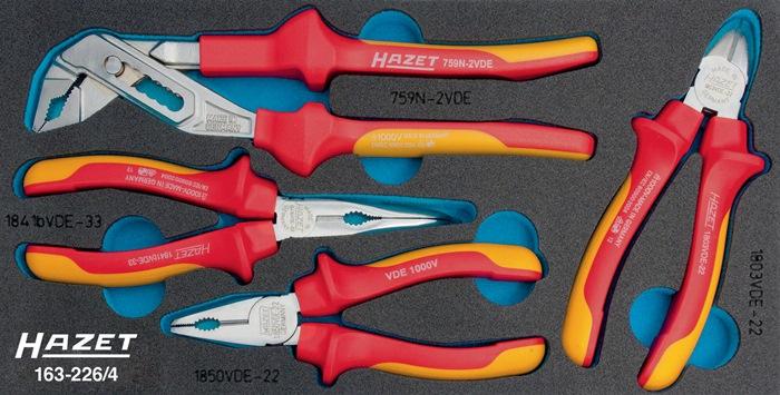 Module à outils 163-226/4 - 4 pièces - Jeu de pinces isolées HAZET_0