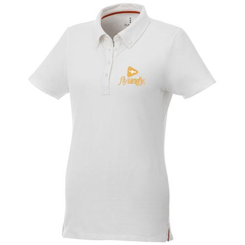 Polo boutonné manches courtes femme Atkinson 38105012 - tissu extensible 95% coton, 5% élasthanne - 200 g/m²_0