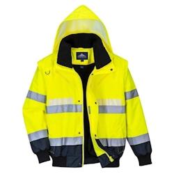 Portwest - Blouson de travail 3 en 1 GLOWTEX HV Jaune Taille S - S jaune 5036108286157_0